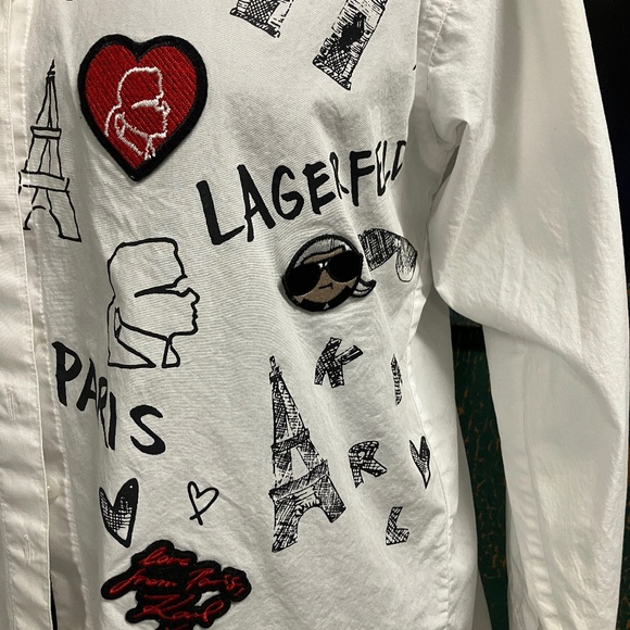 Karl Lagerfeld Paris Iconic Motif Button Down, Limited E… - Picture 8 of 17